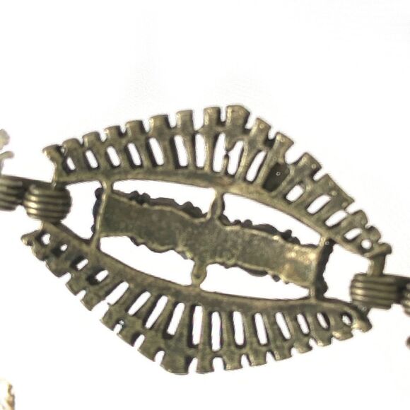 Vintage Banana Bob modernist silver aurum crystal bracelet new old stock 7” - Picture 9 of 9